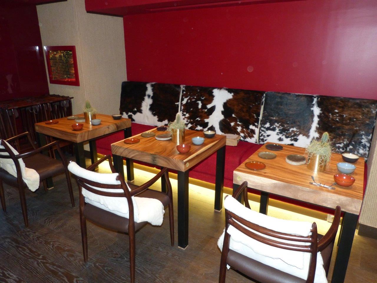 Banquette en peau de vache